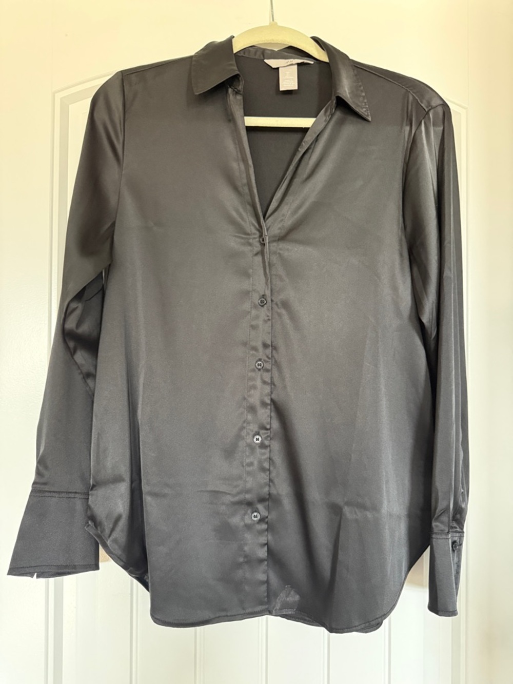 H&M Women’s  Black Casual Button Down Shirt